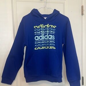 Adidas Kids Royal Blue Hoodie with Graphic Logo NWT size LG (14/16)
